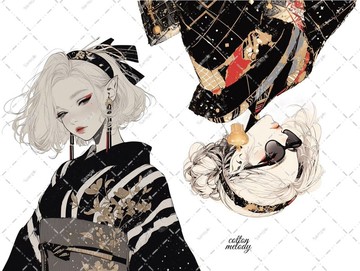 原創貼紙 no.7048 人物貼紙 創意貼紙 女孩貼紙 原創人物貼紙