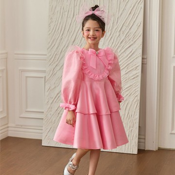 糖果寶石連身裙 - 寶石粉紅