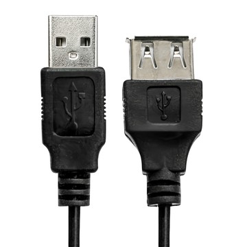 Kinyo USB A公-A母  黑色  1條  1.2m