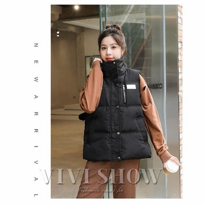 レディース ベスト 前開き アウター シンプル おしゃれ かわいい