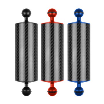 潛水攝影雙球頭浮力燈臂 超輕碳纖維 直徑60mm 5寸8寸10寸12寸