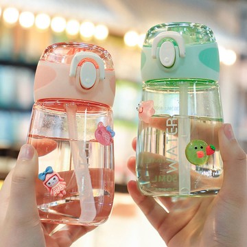 兒童水杯 兒童吸管水杯 兒童吸管水壺 兒童水杯吸管杯女高顔值耐高溫食品級孕㛿專用産㛿産房塑料水杯 AS7Q
