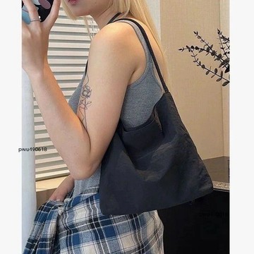 臺灣出貨 2026韓系新款女士手拎包簡約休閒百搭輕便尼龍布包包通勤小拎包