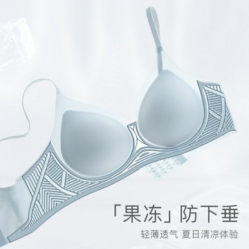 柔軟支撐無痕果凍文胸，透氣，聚攏型，夏季薄款，無鋼圈，防下垂，超薄文胸。