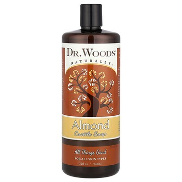 Dr. Woods, 杏仁卡斯蒂利亞肥皂，32 液量盎司（946 毫升）