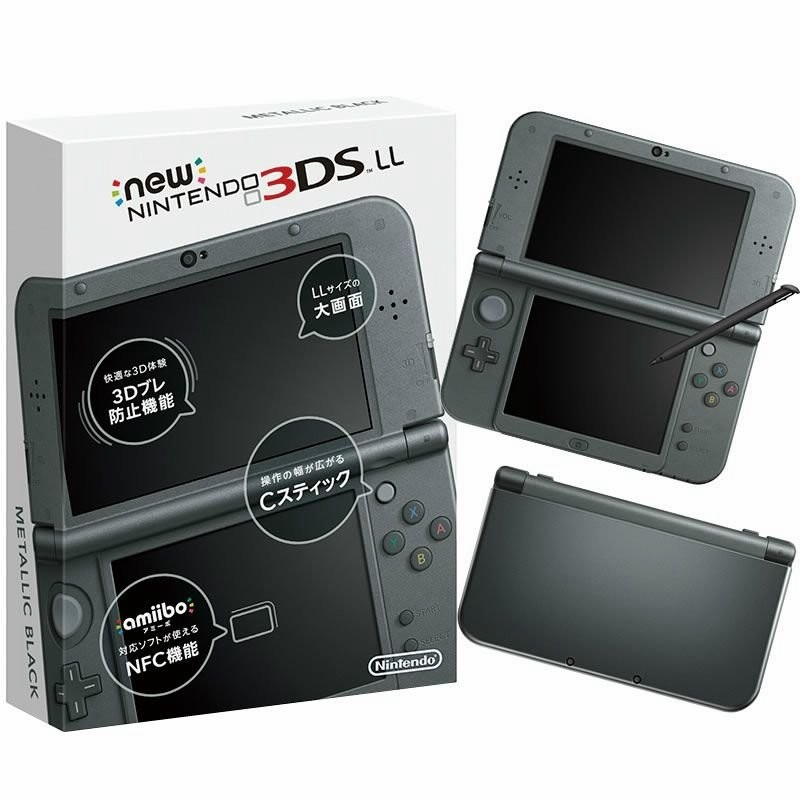 新品即納』{本体}{3DS}Newニンテンドー3DS LL メタリックブラック(RED