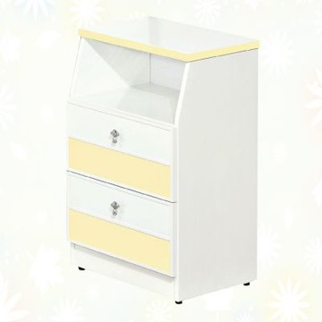 文創集-南亞塑鋼     皮尼  南亞塑鋼1.6尺二抽高床頭櫃/收納櫃-48x36x76.9cm免組