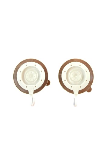 覓好物 旋紐式吸盤掛勾 免釘強力 360度旋轉 一組2入  白色  1組