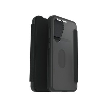 OTTERBOX Samsung Galaxy S25 6.2吋 React Folio 掀蓋式輕透防摔殼-黑透