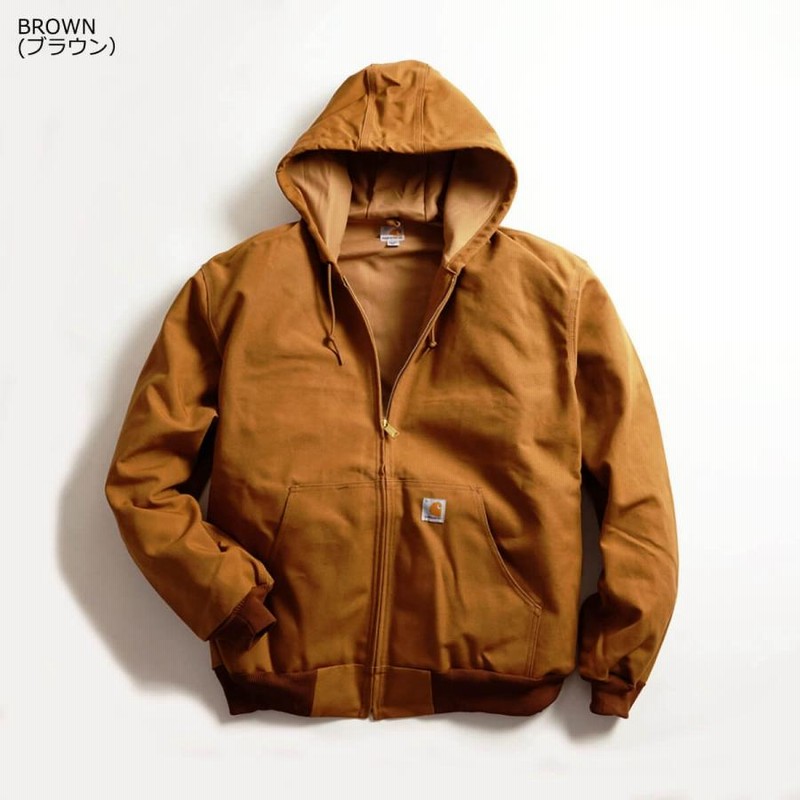 カーハート Carhartt J131 ダックアクティブジャケット ｜ サーマル裏地 パーカー メンズ Thermal-Lined Duck  Active Jacket ワークジャケット｜ブルゾン フー | LINEブランドカタログ