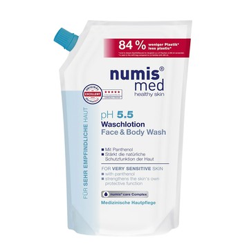 Numis med pH5.5敏弱肌洗臉沐浴二合一潔膚露500ml補充包