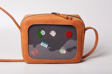 女士干邑皮革肩背包 - 斜挎包 ITA 包袋配件