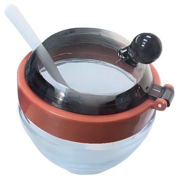 YOYOKI 雅麗球形調味瓶 顏色隨機 附湯匙  1個  160ml