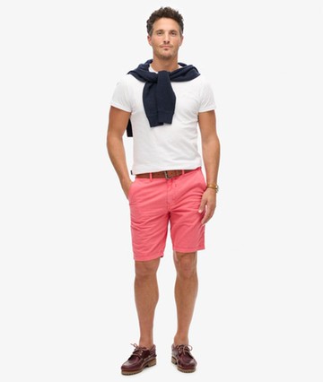 Superdry Men's Men's Vintage International Shorts Cream / Coral - Size: 30