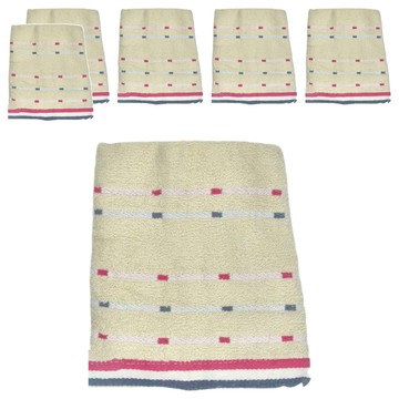 緞檔毛巾 3入組 台灣製 100%棉 33*74公分  條紋  2組