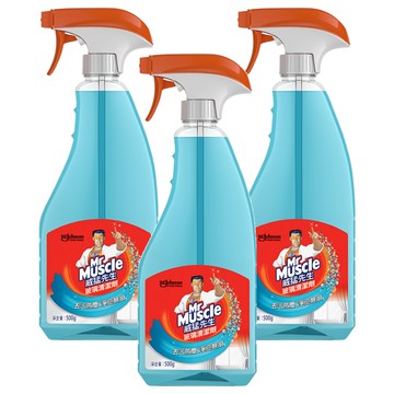 Mr Muscle 威猛先生 玻璃清潔劑 噴槍瓶  500g  3瓶
