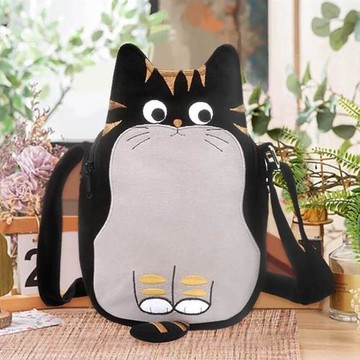 【秒殺！原186，省93】kine貓 調皮貓棉帆布卡通立體斜挎背包女包