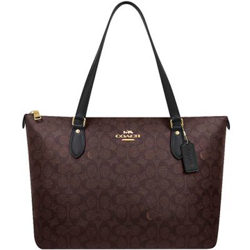 COACH 巧克力色大C PVC托特包-大型