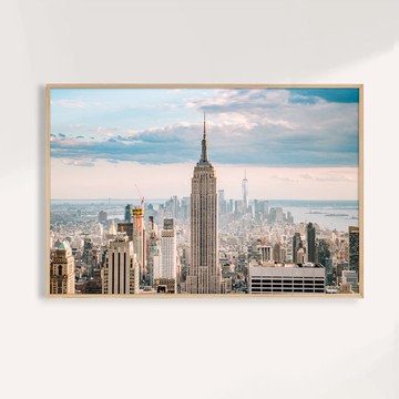 城市之巔 Empire Skyline / 紐約都會建築海報 / 無框畫 掛畫