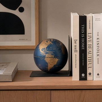 TROIKA 磁吸地球儀書擋_單顆_藍金與古銅金兩款