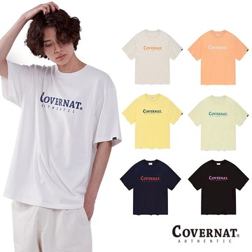 [COVERNAT] 男女同款情侶裝经典logo百搭舒適純棉短袖T恤打底衫[H8]