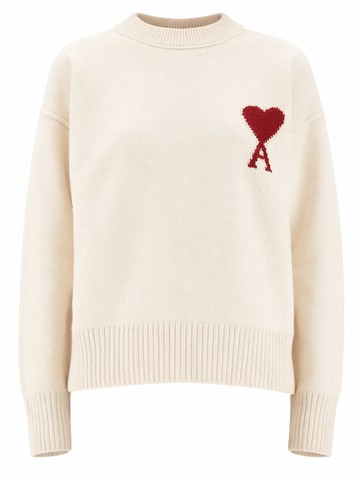 ami paris wool logo sweater