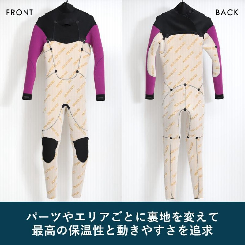 フェロー FELLOW セミドライ ウェットスーツ メンズ 5x3mm チェスト