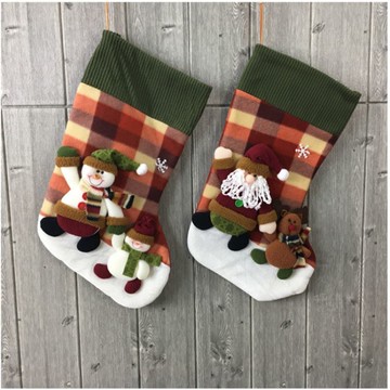 圣誕襪子禮物袋ins包裝禮品裝飾品掛件平安夜糖果手提袋道具手提1入