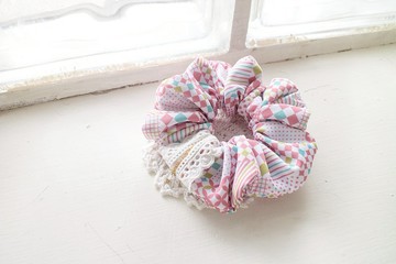 方和圓的20種相遇－粉紅－手作 大腸圈 髮圈