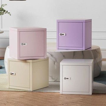 信盤收納學生宿舍帶鎖小箱子防盜辦公室密碼鎖收納儲物柜保險柜鐵