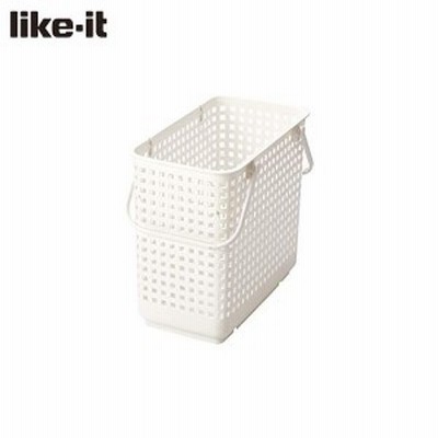 like-it スタッキングランドリーバスケット L ホワイト LBB-12C 洗濯 収納 ライクイット
