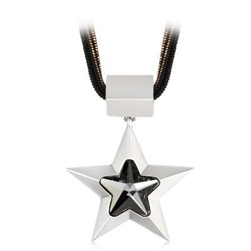 奧地利水晶項鍊 毛衣鍊-青春洋溢星星造型女飾品73fv135【獨家進口】【米蘭精品】