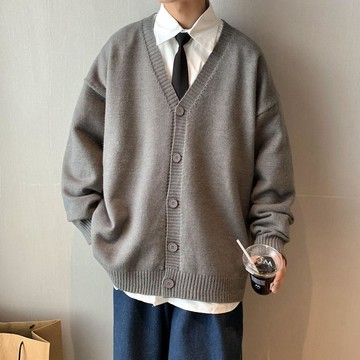 【秋冬上新】春秋新款毛衣針織潮流外穿內搭上衣慵懶風開衫男女寬鬆外套情侶