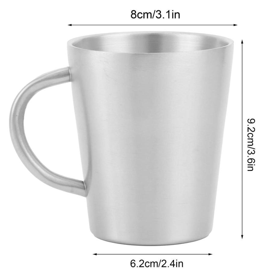 300ml 10oz Stainless Steel Beer Mug Portable Metal Beer Stein with Handle D