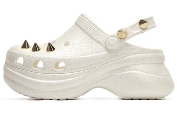 WMNS CROCS OUTDOOR BEACH SPORTS SLIPPERS WHITE
