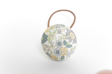 立體包釦髮束 - 藍紫花