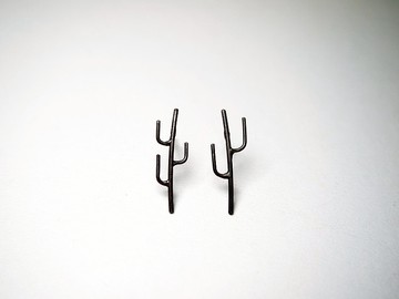 【Plant系列】 #a174 仙人掌耳環/ 925銀/ 手工禮物/ 客製化