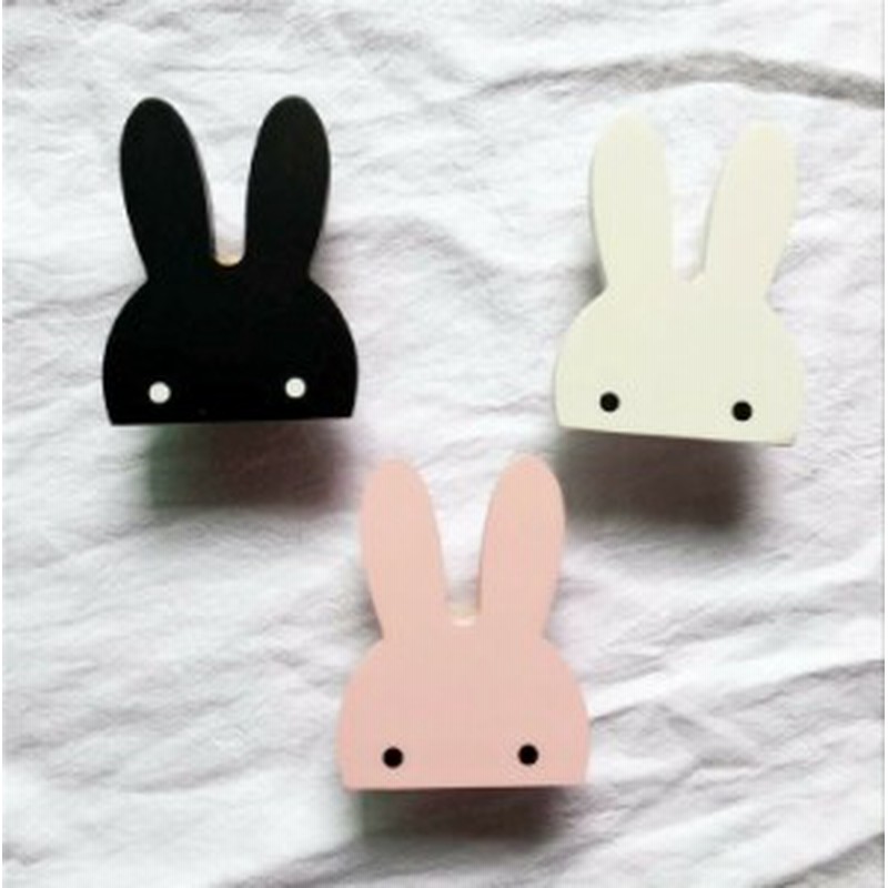 壁 フック 北欧 木 木製 インテリア うさぎ かわいい ホワイト ブラック ピンク 壁掛け ハンガー コートハンガー 保育園バッグ 子供部屋 通販 Lineポイント最大1 0 Get Lineショッピング