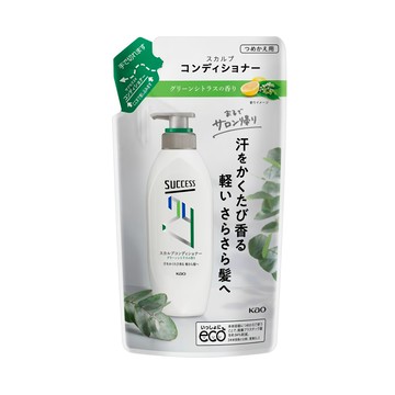 Kao 花王 SUCCESS 24速乾除味護髮素補充包 清新綠柑橘香  280ml  1包