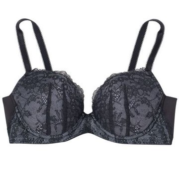 une nana cool-WHITE LINE B-F罩杯內衣(黑)-UB2400BL