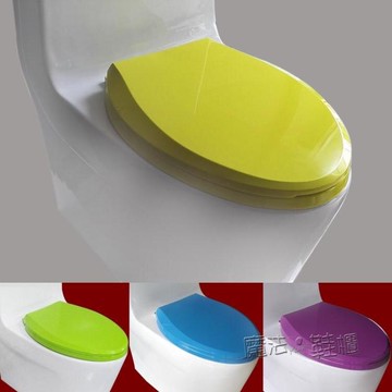 FUSUMI加厚老式坐便器蓋板緩降馬桶蓋通用 彩色馬桶蓋 U型V型O型    夏季新品