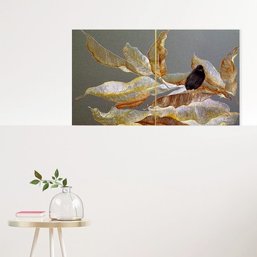 寄懷__彩墨/手繪/48x28cm