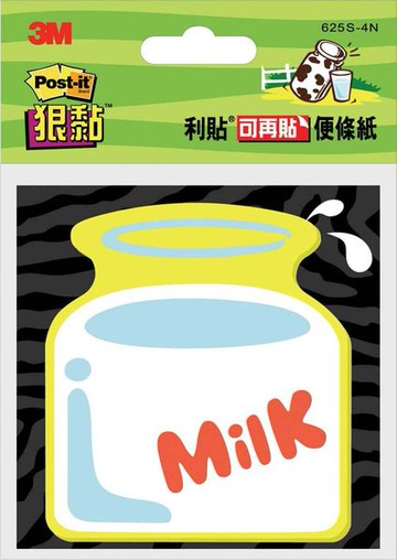 3M 625S-4N狠黏牛奶可再貼便條紙
