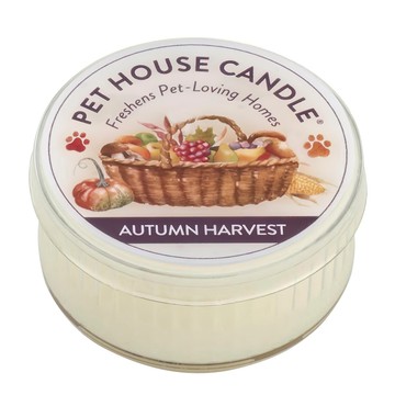 PET HOUSE 室內除臭寵物香氛蠟燭 秋季豐收 無添加色素、石蠟、石油 可重複使用  43g  1罐