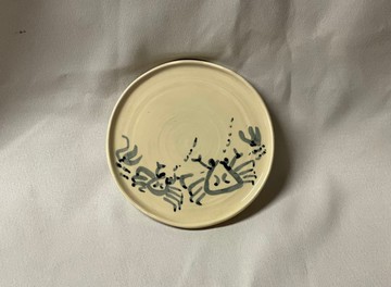 盤子 螃蟹圖案 (14公分)