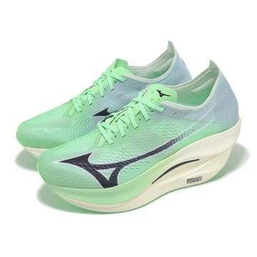 Mizuno 競速跑鞋 Wave Rebellion PRO 3 男鞋 綠藍 碳板 回彈 緩衝 運動鞋 美津濃 U1GD2530-01