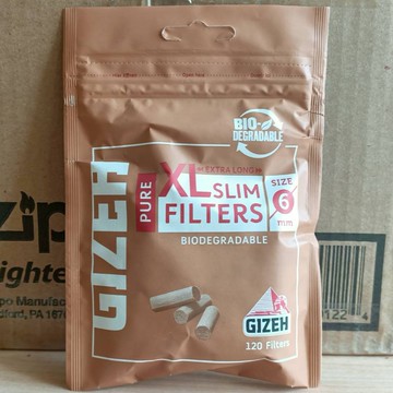 【正品附發票 / 現貨】德國 GIZEH  PURE  6MM濾嘴  無漂白 加長  1包120粒
