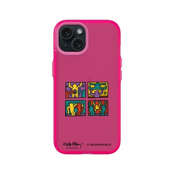 iPhone 15 Clear 粉漾桃 - Keith Haring - 普普商店