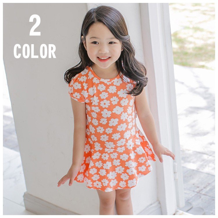 フレアワンピース 花柄ワンピース ミニワンピース 子供服 夏 女の子 女児 キッズ 小学生 フラワープリント パフスリーブ ガーリー 可愛い おしゃれ 通販 Lineポイント最大0 5 Get Lineショッピング