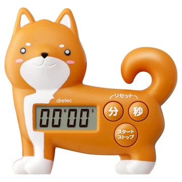 dretec 日本新柴犬3電子計時器 99分59秒 日文按鍵 T-567BR 咖啡色  1個